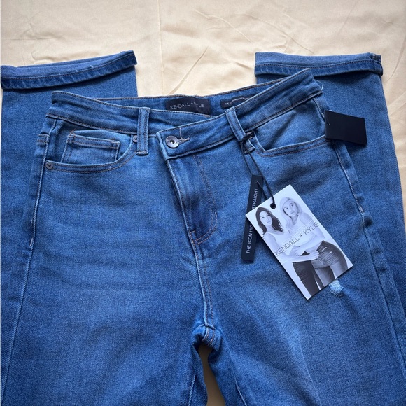 Kendall & Kylie Dark Blue Ripped Skinny Jeans - Picture 3 of 5